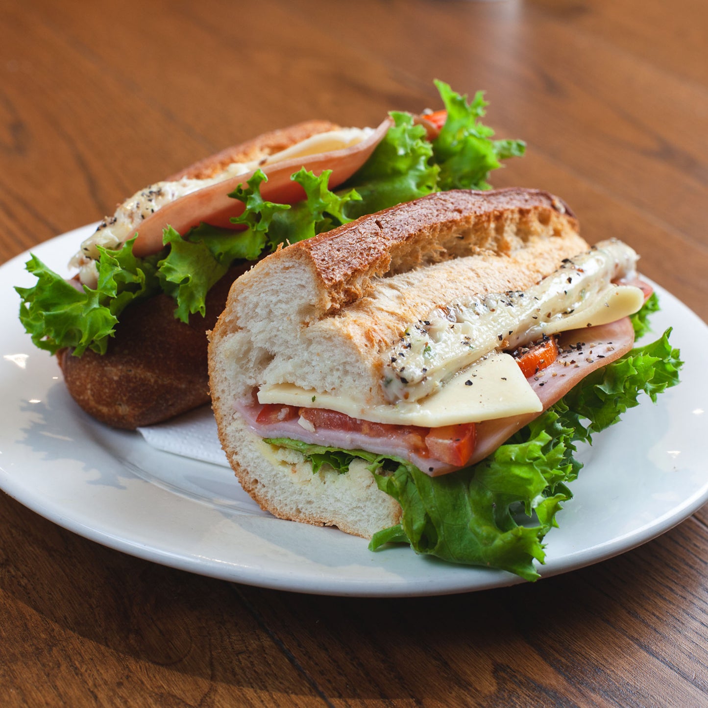 Ham & Salad Baguette Sandwich