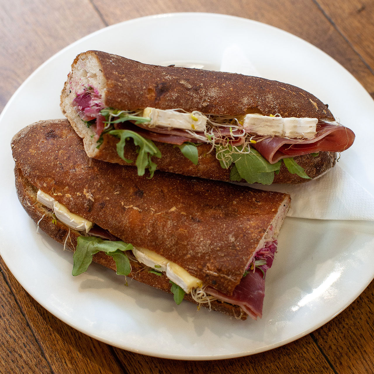 Prosciutto & Camembert on Ciabatta Sandwich